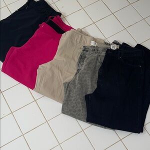 Assorted Pants bundle - Black, Pink, Beige, Gray